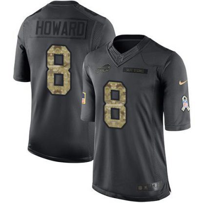 Buffalo Buffalo Bills #8 O. J. Howard Black Men's Stitched NFL Limited 2016 Salute to Service Jersey