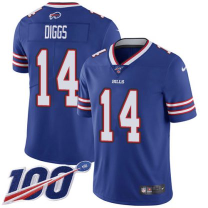 Nike Buffalo Bills #14 Stefon Diggs Royal Blue Team Color Youth Stitched NFL 100th Season Vapor Untouchable Limited Jersey