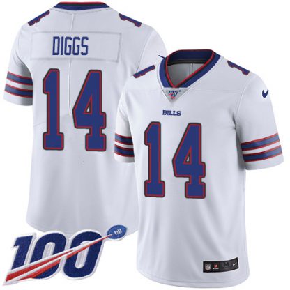 Nike Buffalo Bills #14 Stefon Diggs White Men's Stitched NFL 100th Season Vapor Untouchable Limited Jersey