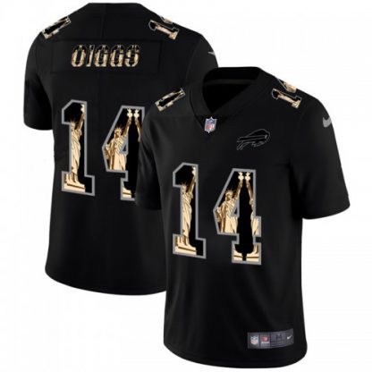 Buffalo Buffalo Bills #14 Stefon Diggs Carbon Black Vapor Statue Of Liberty Limited NFL Jersey