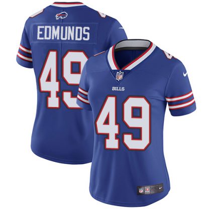 Nike Buffalo Bills #49 Tremaine Edmunds Royal Blue Team Color Women's Stitched NFL Vapor Untouchable Limited Jersey