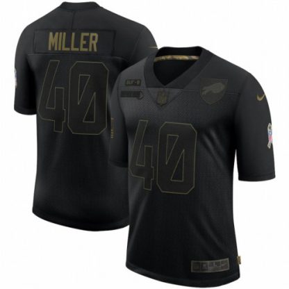 Buffalo Buffalo Bills #40 Von Miller Nike 2020 Salute To Service Limited Jersey Black