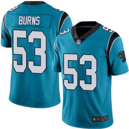 Nike Carolina Panthers #53 Brian Burns Blue Youth Stitched NFL Limited Rush Jersey