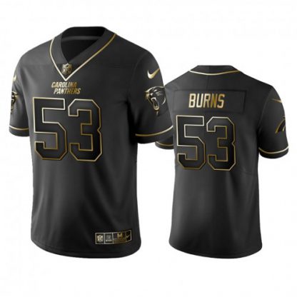 Carolina Panthers #53 Brian Burns Men's Stitched NFL Vapor Untouchable Limited Black Golden Jersey