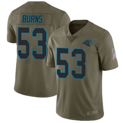 Nike Carolina Panthers #53 Brian Burns Olive Men's Stitched NFL Limited 2017 Salute To Service Jersey