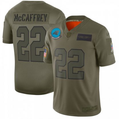 Nike Carolina Panthers #22 Christian McCaffrey Camo Men's Stitched NFL Limited 2019 Salute To Service Jersey