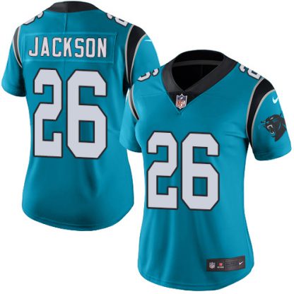 Nike Carolina Panthers #26 Donte Jackson Blue Alternate Women's Stitched NFL Vapor Untouchable Limited Jersey