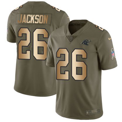 Nike Carolina Panthers #26 Donte Jackson Olive/Gold Youth Stitched NFL Limited 2017 Salute to Service Jersey