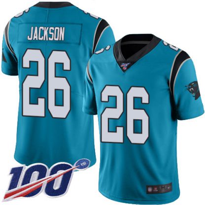 Nike Carolina Panthers #26 Donte Jackson Blue Men's Stitched NFL Limited Rush 100th Season Jersey