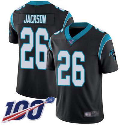 Nike Carolina Panthers #26 Donte Jackson Black Team Color Men's Stitched NFL 100th Season Vapor Limited Jersey