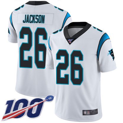 Nike Carolina Panthers #26 Donte Jackson White Men's Stitched NFL 100th Season Vapor Limited Jersey