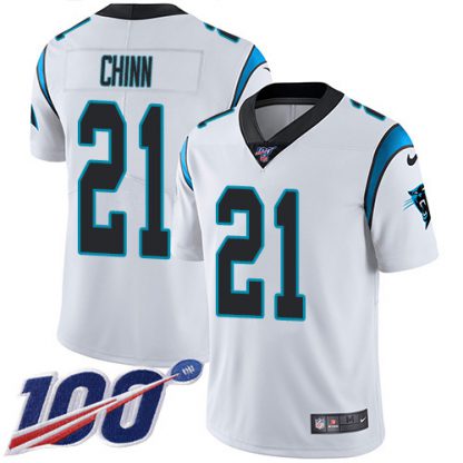 Nike Carolina Panthers #21 Jeremy Chinn White Youth Stitched NFL 100th Season Vapor Untouchable Limited Jersey
