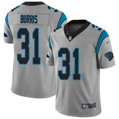 Nike Carolina Panthers #31 Juston Burris Silver Youth Stitched NFL Limited Inverted Legend Jersey
