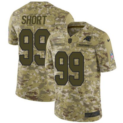 Nike Carolina Panthers #99 Kawann Short Camo Youth Stitched NFL Limited 2018 Salute to Service Jersey