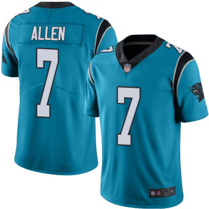 Nike Carolina Panthers #7 Kyle Allen Blue Youth Stitched NFL Limited Rush Jersey