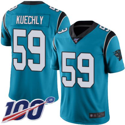 Nike Carolina Panthers #59 Luke Kuechly Blue Youth Stitched NFL Limited Rush 100th Season Jersey