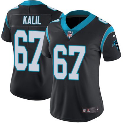 Nike Carolina Panthers #67 Ryan Kalil Black Team Color Women's Stitched NFL Vapor Untouchable Limited Jersey
