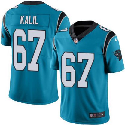 Nike Carolina Panthers #67 Ryan Kalil Blue Youth Stitched NFL Limited Rush Jersey