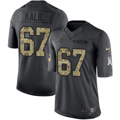 Nike Carolina Panthers #67 Ryan Kalil Black Men's Stitched NFL Limited 2016 Salute to Service Jersey