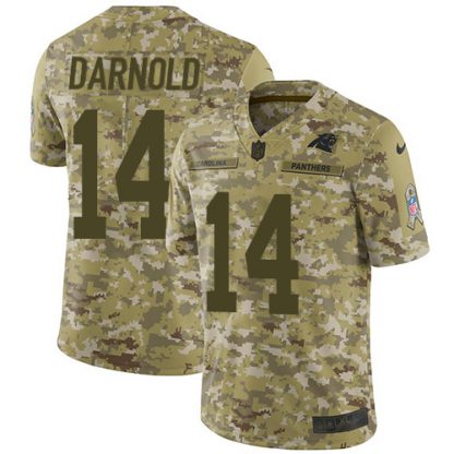 Nike Carolina Panthers #14 Sam Darnold Camo Men's Stitched NFL Limited 2018 Salute To Service Jersey