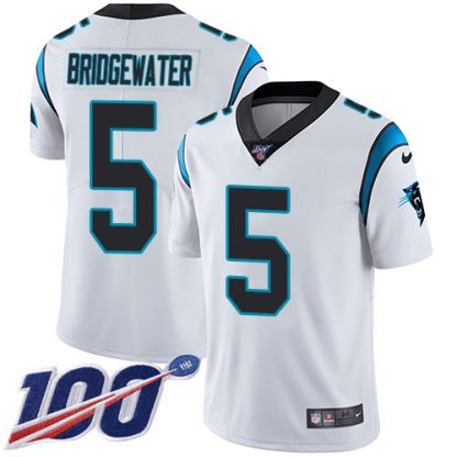 Nike Carolina Panthers #5 Teddy Bridgewater White Youth Stitched NFL 100th Season Vapor Untouchable Limited Jersey