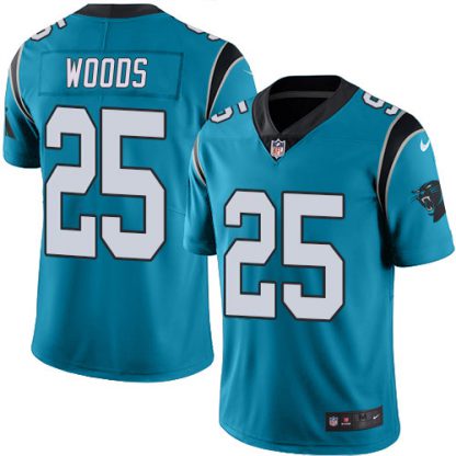 Nike Carolina Panthers #25 Xavier Woods Blue Alternate Youth Stitched NFL Vapor Untouchable Limited Jersey