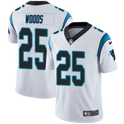 Nike Carolina Panthers #25 Xavier Woods White Youth Stitched NFL Vapor Untouchable Limited Jersey