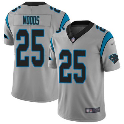 Nike Carolina Panthers #25 Xavier Woods Silver Youth Stitched NFL Limited Inverted Legend Jersey