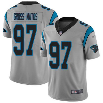 Nike Carolina Panthers #97 Yetur Gross-Matos Silver Youth Stitched NFL Limited Inverted Legend Jersey