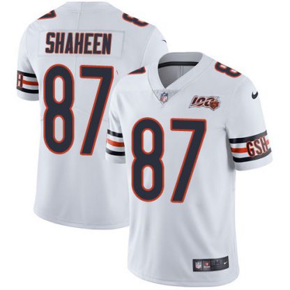 Nike Chicago Bears #87 Adam Shaheen White Men's 100th Season Stitched NFL Vapor Untouchable Limited Jersey