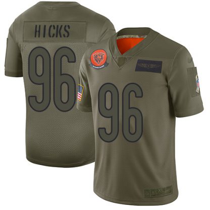 Nike Chicago Bears #96 Akiem Hicks Camo Youth Stitched NFL Limited 2019 Salute to Service Jersey