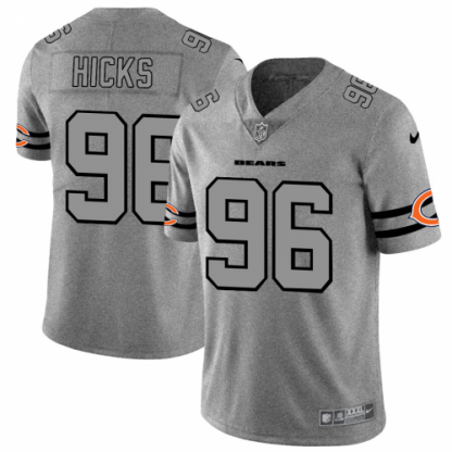 Chicago Chicago Bears #96 Akiem Hicks Men's Nike Gray Gridiron II Vapor Untouchable Limited NFL Jersey