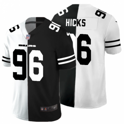 Chicago Chicago Bears #96 Akiem Hicks Men's Black V White Peace Split Nike Vapor Untouchable Limited NFL Jersey