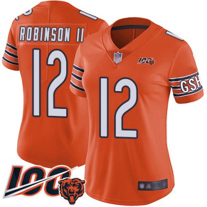 Nike Chicago Bears #12 Allen Robinson II Orange Women's Stitched NFL Limited Rush 100th Season Jersey