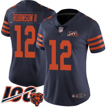 Nike Chicago Bears #12 Allen Robinson II Navy Blue Alternate Women's Stitched NFL 100th Season Vapor Limited Jersey