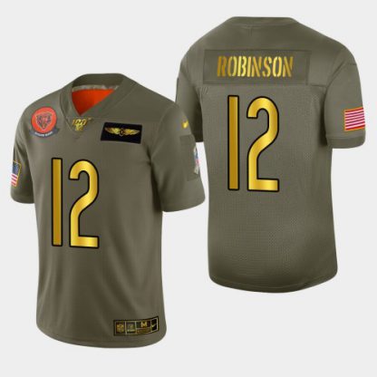 Chicago Chicago Bears #12 Allen Robinson II Men's Nike Olive Gold 2019 Salute to Service Limited NFL 100 Jersey