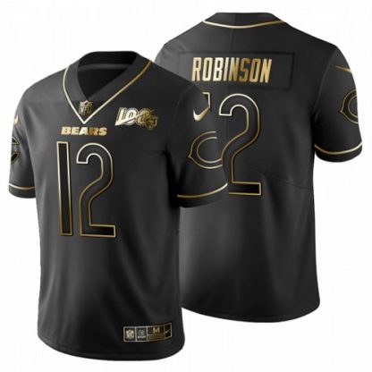 Chicago Chicago Bears #12 Allen Robinson Men's Nike Black Golden Limited NFL 100 Jersey