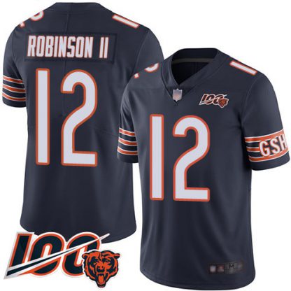 Nike Chicago Bears #12 Allen Robinson II Navy Blue Team Color Men's Stitched NFL 100th Season Vapor Limited Jersey