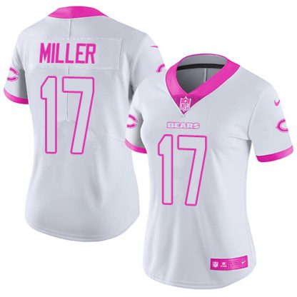 Nike Chicago Bears #17 Anthony Miller White/Pink Women's Stitched NFL Limited Rush Fashion Jersey