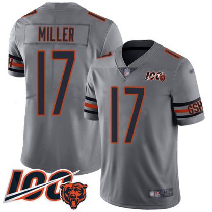 Nike Chicago Bears #17 Anthony Miller Silver Youth Stitched NFL Limited Inverted Legend 100th Season Jersey