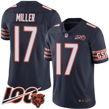 Nike Chicago Bears #17 Anthony Miller Navy Blue Team Color Men's Stitched NFL 100th Season Vapor Limited Jersey