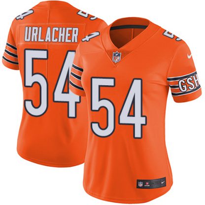 Nike Chicago Bears #54 Brian Urlacher Orange Women's Stitched NFL Limited Rush Jersey