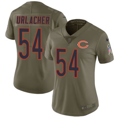 Nike Chicago Bears #54 Brian Urlacher Olive Women's Stitched NFL Limited 2017 Salute to Service Jersey