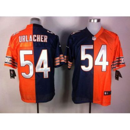 Nike Chicago Bears #54 Brian Urlacher Navy Blue/Orange Men's Stitched NFL Elite Split Jersey