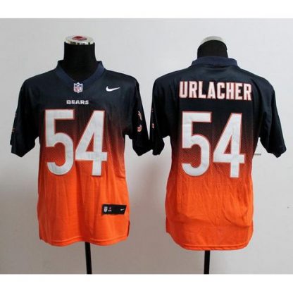 Nike Chicago Bears #54 Brian Urlacher Navy Blue/Orange Men's Stitched NFL Elite Fadeaway Fashion Jersey