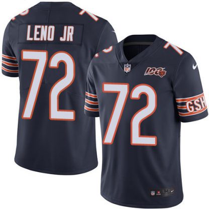 Nike Chicago Bears #72 Charles Leno Jr Navy Blue Team Color Men's 100th Season Stitched NFL Vapor Untouchable Limited Jersey