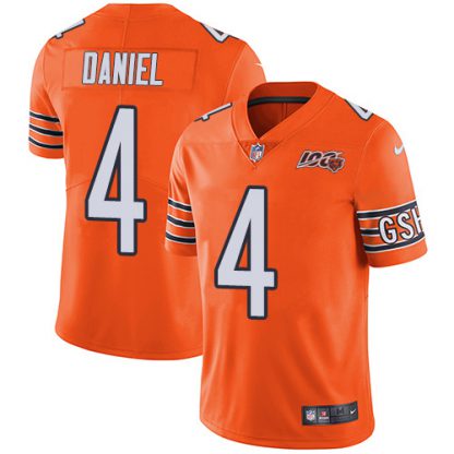 Nike Chicago Bears #4 Chase Daniel Orange Men's 100th Season Stitched NFL Limited Rush Jersey