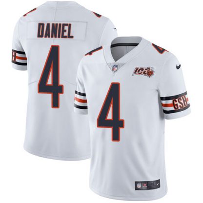 Nike Chicago Bears #4 Chase Daniel White Men's 100th Season Stitched NFL Vapor Untouchable Limited Jersey