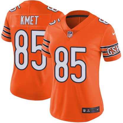 Nike Chicago Bears #85 Cole Kmet Orange Women's Stitched NFL Limited Rush Jersey