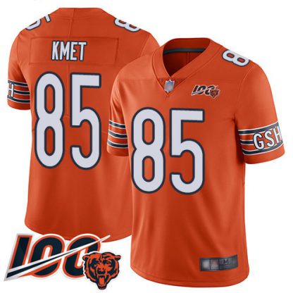 Nike Chicago Bears #85 Cole Kmet Orange Youth Stitched NFL Limited Rush 100th Season Jersey